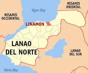 Linamon na Lanao do Norte Coordenadas : 8°11'4.58"N, 124°9'37.23"E