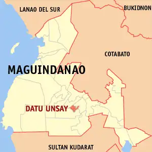 Datu Unsay na Maguindanao do Sul Coordenadas : 6°52'53.68"N, 124°26'5.31"E