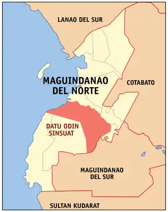 Datu Odin Sinsuat na Maguindanao do Norte Coordenadas : 7°11'20"N, 124°11'2"E