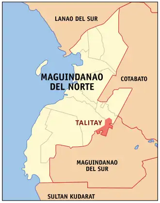 Talitay na Maguindanao do Norte Coordenadas : 7°2'7.17"N, 124°22'32.72"E