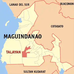 Talayan na Maguindanao do Sul Coordenadas : 6°59'4.02"N, 124°21'22.98"E