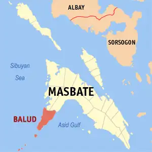 Balud na Masbate Coordenadas : 12°2'12.70"N, 123°11'36.64"E