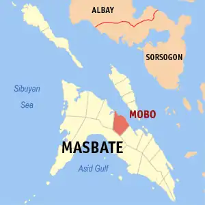 Mobo na Masbate Coordenadas : 12°20'14"N, 123°39'29"E