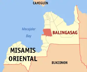 Balingasag na Misamis Oriental Coordenadas : 8°45'N, 124°47'E