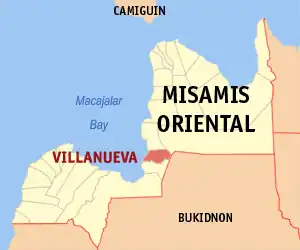 Villanueva na Misamis Oriental Coordenadas : 8°35'N, 124°47'E