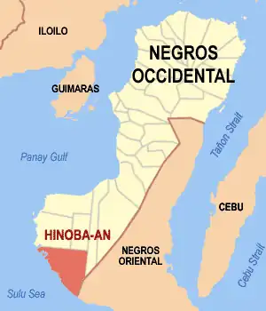 Hinoba-an na Negros Ocidental Coordenadas : 9°36'6.44"N, 122°28'0.60"E