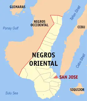 San Jose na Negros Oriental Coordenadas : 9°25'N, 123°14'E