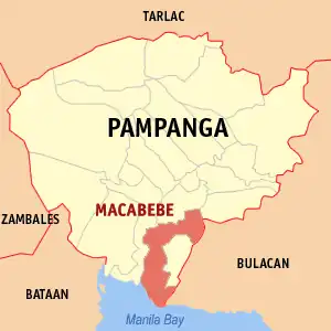 Macabebe na Pampanga Coordenadas : 14°54'29"N, 120°42'56"E