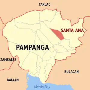 Santa Ana na Pampanga Coordenadas : 15°5'38"N, 120°46'5"E