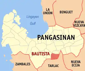 Bautista na Pangasinan Coordenadas : 15°48'37"N, 120°28'32"E