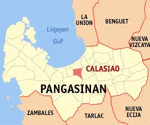 Calasiao na Pangasinan Coordenadas : 16°1'N, 120°22'E