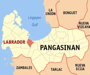 Labrador na Pangasinan Coordenadas : 16°1'30"N, 120°8'46"E