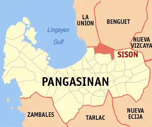 Sison na Pangasinan Coordenadas : 16°10'N, 120°31'E
