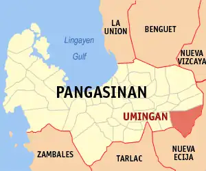 Umingan na Pangasinan Coordenadas : 15°55'44"N, 120°50'31"E