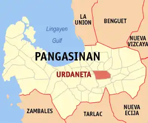 Urdaneta na Pangasinan Coordenadas : 15°58'34"N, 120°34'16"E