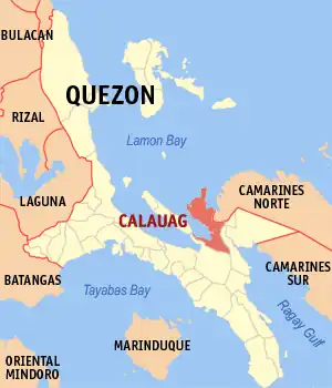 Calauag na Quezon Coordenadas : 13°57'27"N, 122°17'15"E