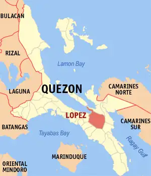 Lopez na Quezon Coordenadas : 13°53'2.40"N, 122°15'37.44"E