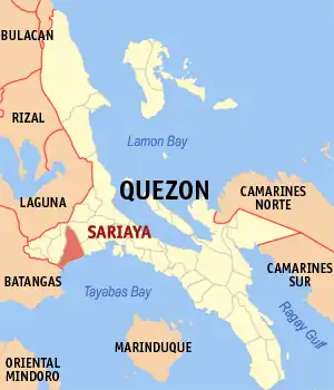 Sariaya na Quezon Coordenadas : 13°58'N, 121°32'E
