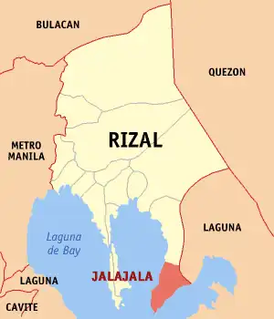 Jalajala na Rizal Coordenadas: 14°21'14"N, 121°19'26"E