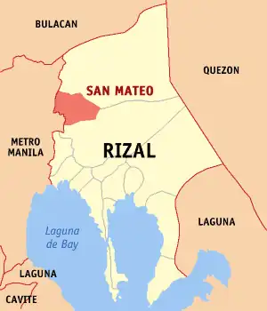 San Mateo na Rizal Coordenadas : 14°41'48.98"N, 121°7'18.98"E