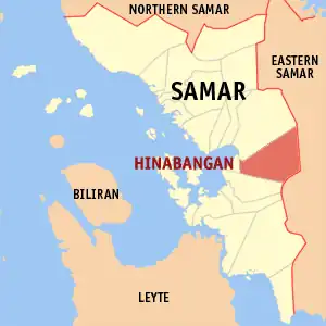Hinabangan na Samar Coordenadas : 11°42'N, 125°4'E