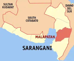 Malapatan na Sarangani Coordenadas : 5°58'13.82"N, 125°17'18.48"E