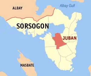 Juban na Sorsogon Coordenadas : 12°50'52"N, 123°59'22"E