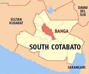Banga na Cotabato do Sul Coordenadas : 6°25'28.97"N, 124°46'32.87"E