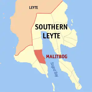 Malitbog na Leyte do Sul Coordenadas : 10°9'N, 125°0'E