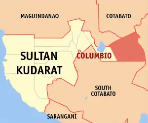 Columbio na Sultan Kudarat Coordenadas : 6°41'9.28"N, 124°57'39.51"E