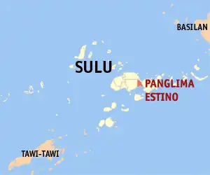 Panglima Estino na Sulu Coordenadas : 5°58'N, 121°12'E