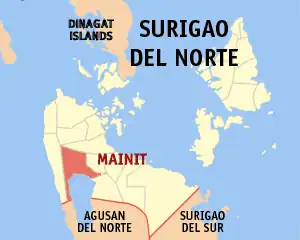 Mainit na Surigao do Norte Coordenadas : 9°32'13"N, 125°31'23"E