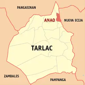 Anao na Tarlac Coordenadas : 15°43'49.39"N, 120°37'35.09"E
