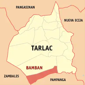 Bamban na Tarlac Coordenadas : 15°16'27"N, 120°34'1"E
