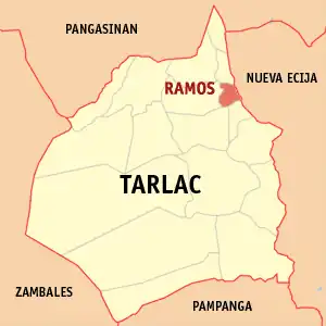Ramos na Tarlac Coordenadas : 15°40'0"N, 120°38'30"E