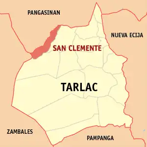 San Clemente na Tarlac Coordenadas : 15°42'43"N, 120°21'37"E