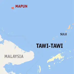 Mapun na Tawi-Tawi Coordenadas : 6°58'30"N, 118°30'50"E