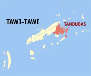 Tandubas na Tawi-Tawi Coordenadas : 5°8'6"N, 120°20'46"E