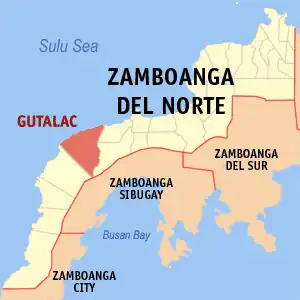 Gutalac na Zamboanga do Norte Coordenadas : 7°58'51.01"N, 122°24'20.73"E