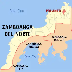 Polanco na Zamboanga do Norte Coordenadas : 8°31'55"N, 123°21'47"E