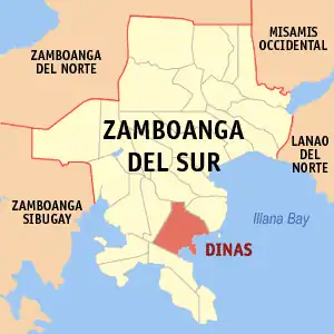 Dinas na Zamboanga do Sul Coordenadas : 7°36'58.000"N, 123°20'16.000"E