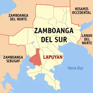 Lapuyan na Zamboanga do Sul Coordenadas : 7°38'18.42"N, 123°11'50.90"E