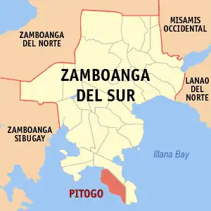 Pitogo na Zamboanga do Sul Coordenadas : 7°27'13"N, 123°18'48"E