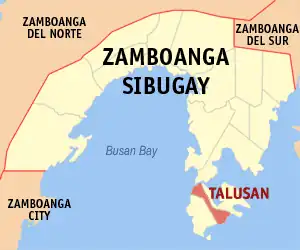 Talusan na Zamboanga Sibugay Coordenadas : 7°25'34.72"N, 122°48'30.25"E