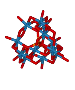 Estrutura do ânion fosfotungstato.