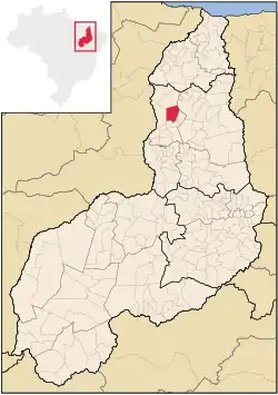 Localização de Altos no Piauí