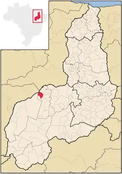 Localização de Antônio Almeida no Piauí