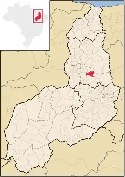 Localização de Aroazes no Piauí