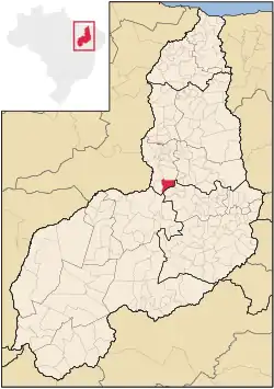 Localização de Arraial no Piauí