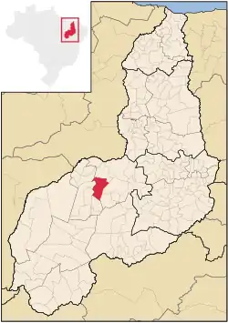 Localização de Canavieira no Piauí